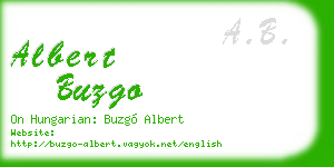 albert buzgo business card