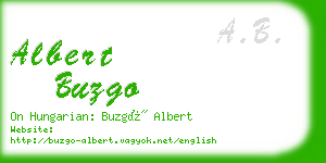 albert buzgo business card